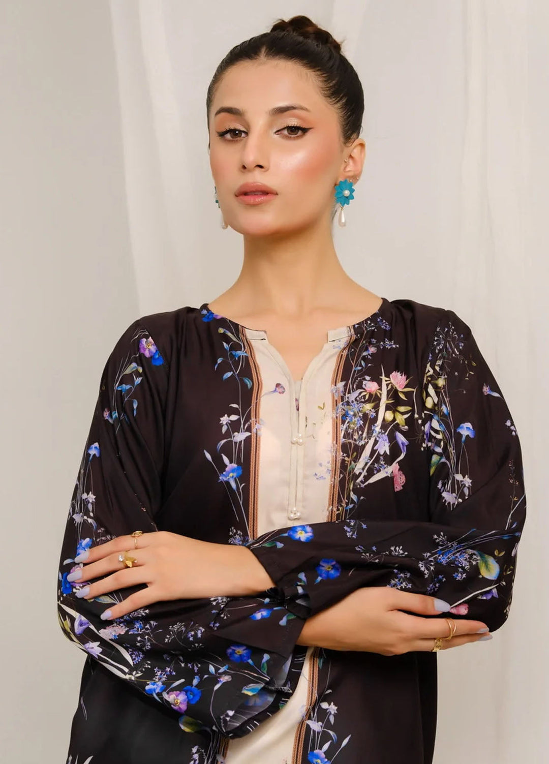 Amal Pret Printed Blended Lawn 2 Piece Suit Dusk