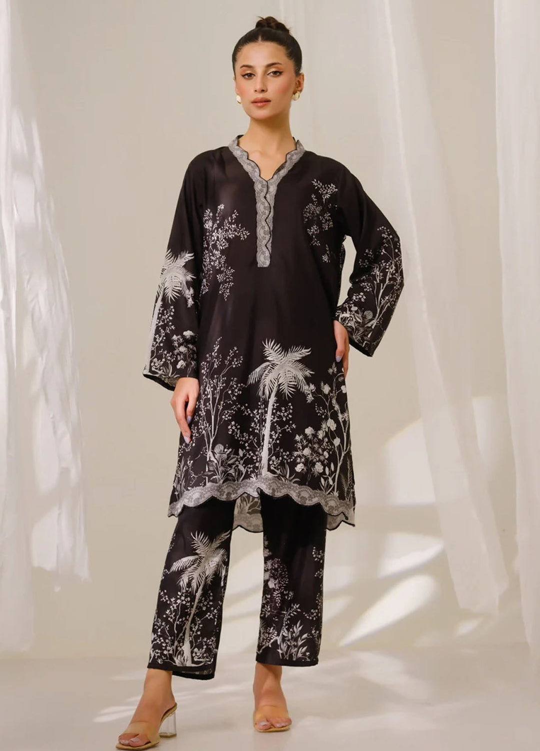 Amal Pret Printed Blended Lawn 2 Piece Suit Eclipse
