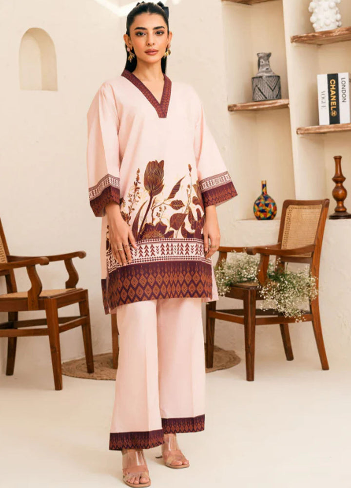 Amal Pret Printed Lawn 2 Piece Suit D-Rose