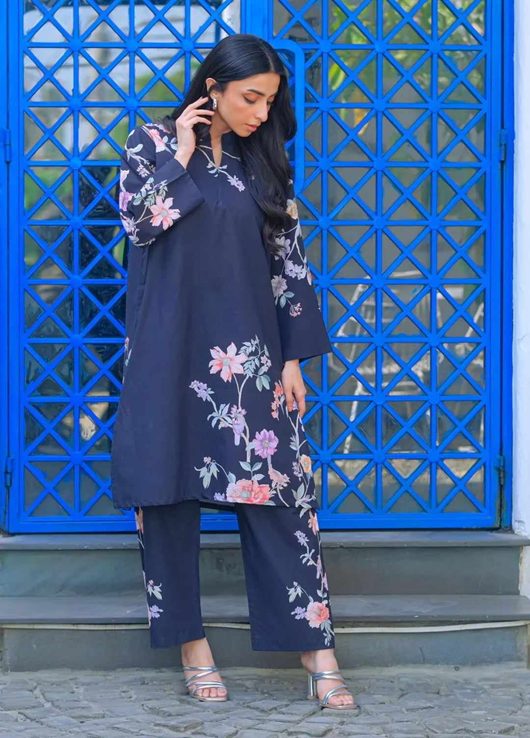 Amal Pret Printed Lawn 2 Piece Suit Nebula