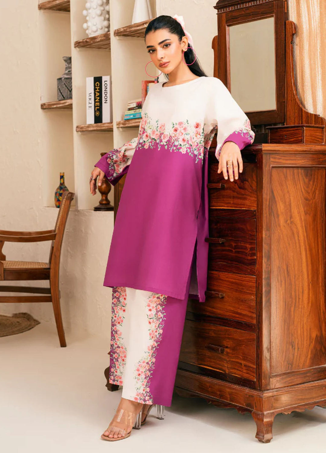 Amal Pret Printed Lawn 2 Piece Suit Peony