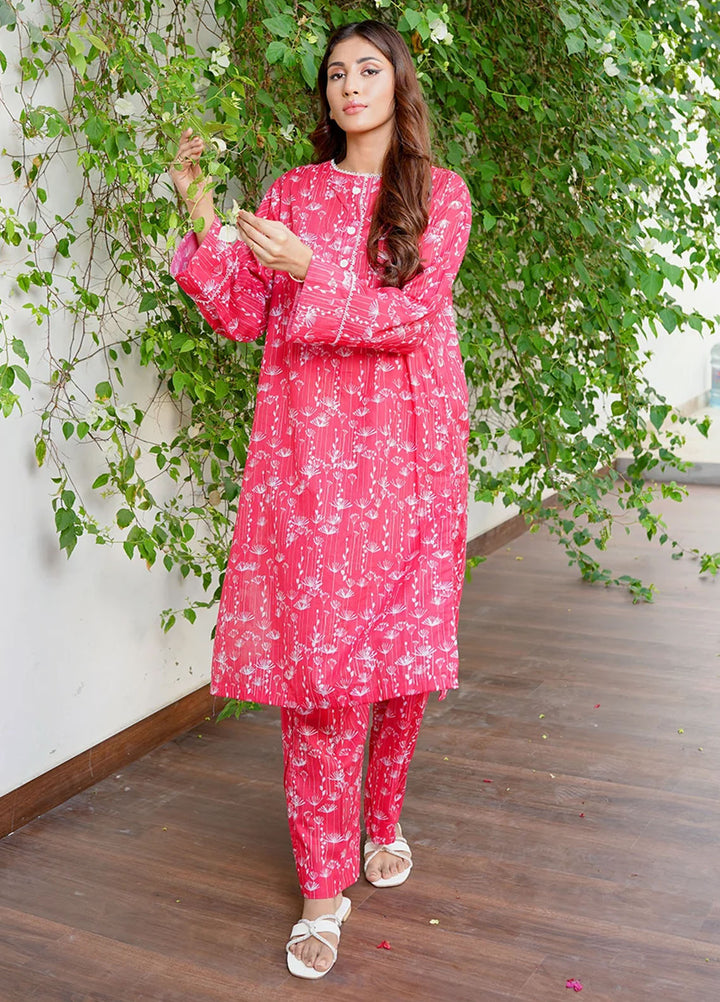 Amal Pret Printed Lawn 2 Piece Suit Scarlet
