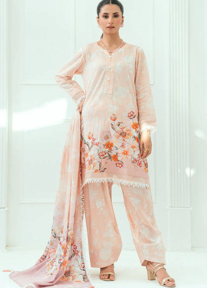 Amal Printed Lawn Suits Unstitched 3 Piece AL25AUS D-1 - Summer Collection