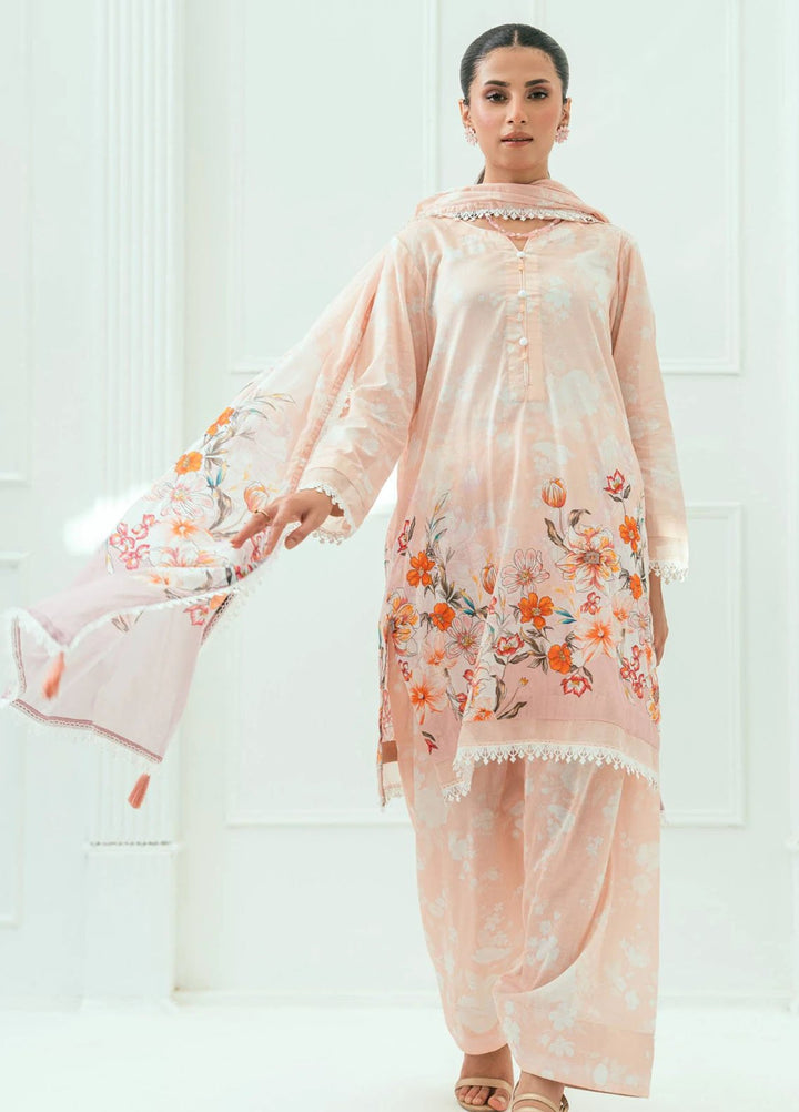 Amal Printed Lawn Suits Unstitched 3 Piece AL25AUS D-1 - Summer Collection