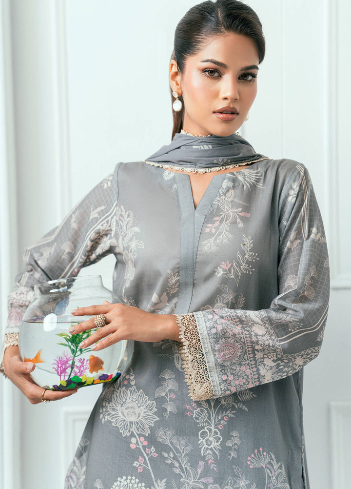 Amal Printed Lawn Suits Unstitched 3 Piece AL25AUS D-11 - Summer Collection
