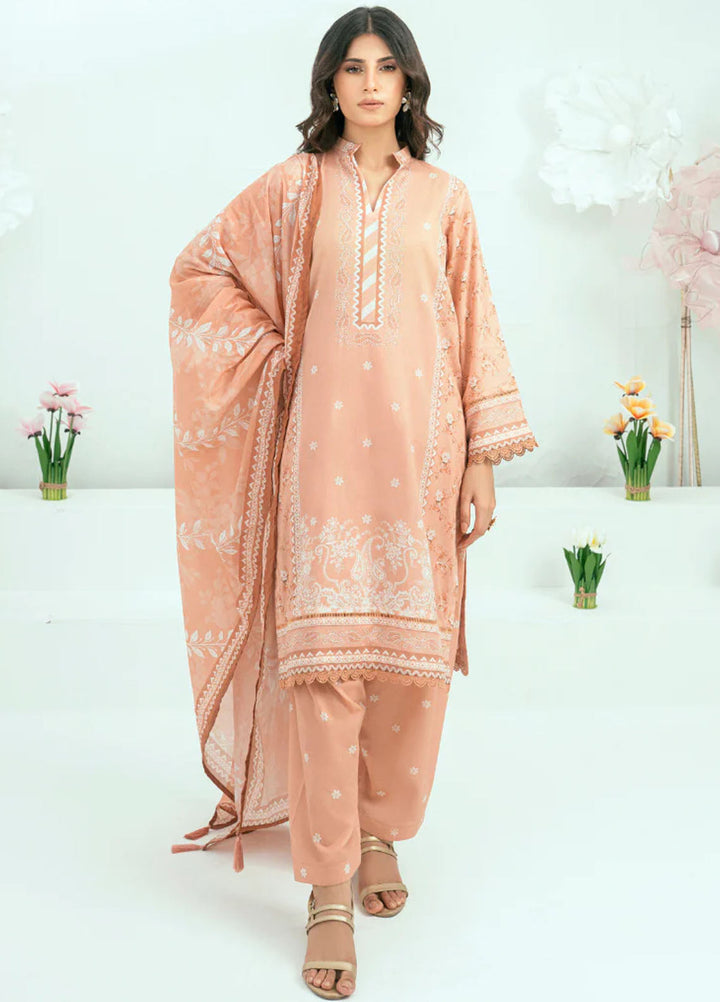 Amal Printed Lawn Suits Unstitched 3 Piece AL25AUS D-12 - Summer Collection