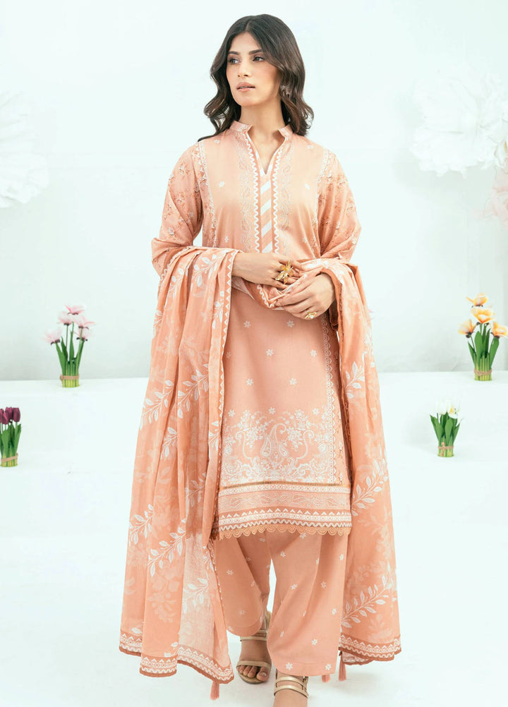 Amal Printed Lawn Suits Unstitched 3 Piece AL25AUS D-12 - Summer Collection