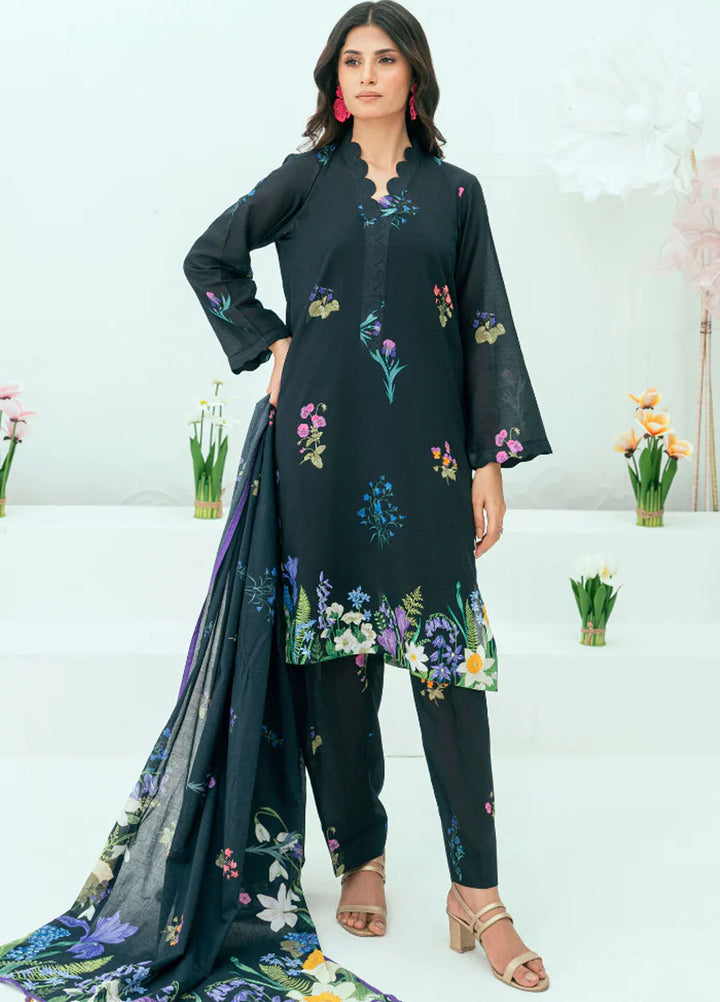 Amal Printed Lawn Suits Unstitched 3 Piece AL25AUS D-13 - Summer Collection