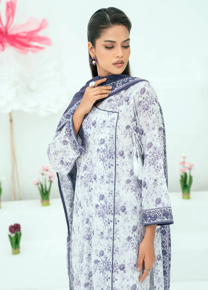 Amal Printed Lawn Suits Unstitched 3 Piece AL25AUS D-17 - Summer Collection