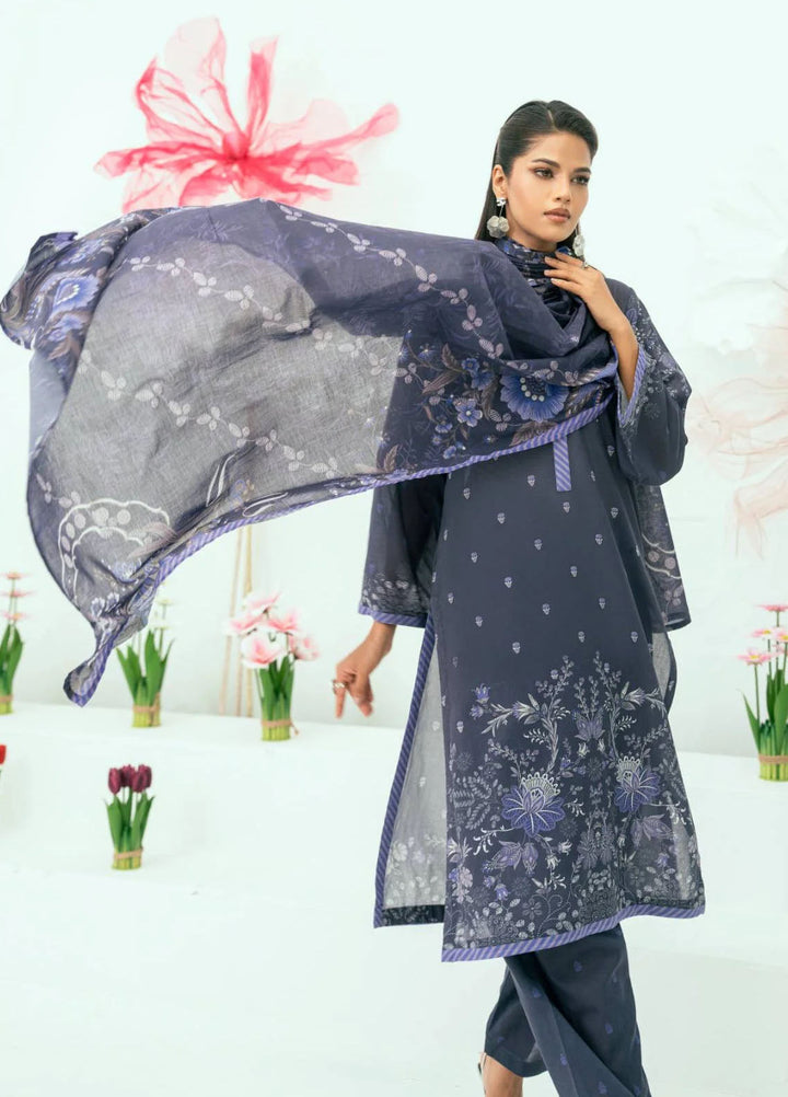 Amal Printed Lawn Suits Unstitched 3 Piece AL25AUS D-19 - Summer Collection