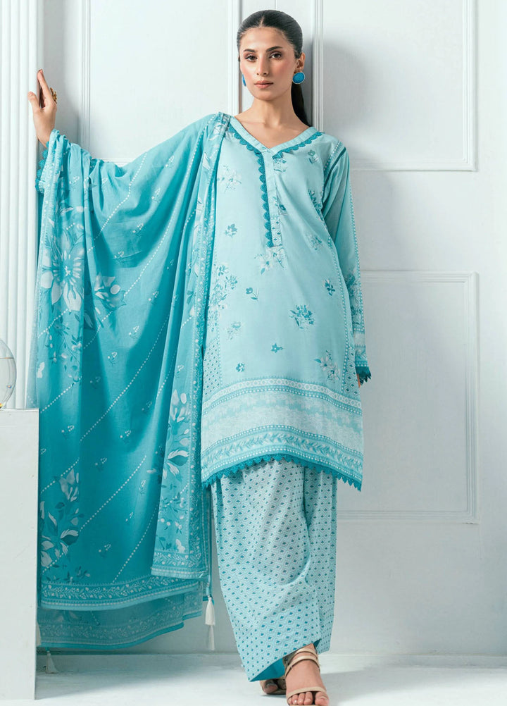 Amal Printed Lawn Suits Unstitched 3 Piece AL25AUS D-2 - Summer Collection