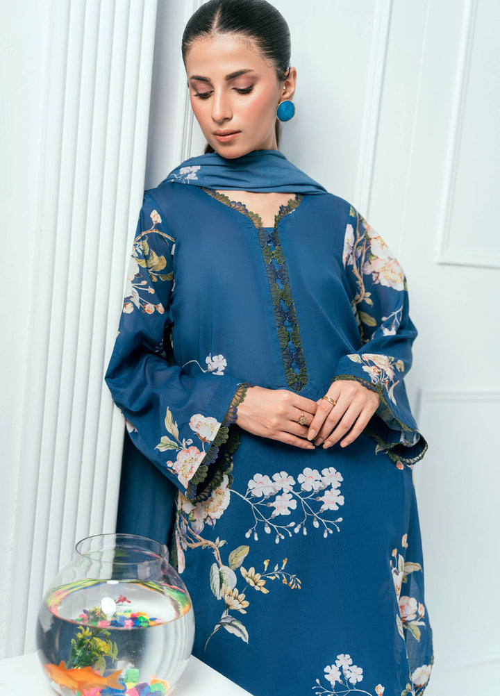 Amal Printed Lawn Suits Unstitched 3 Piece AL25AUS D-7 - Summer Collection