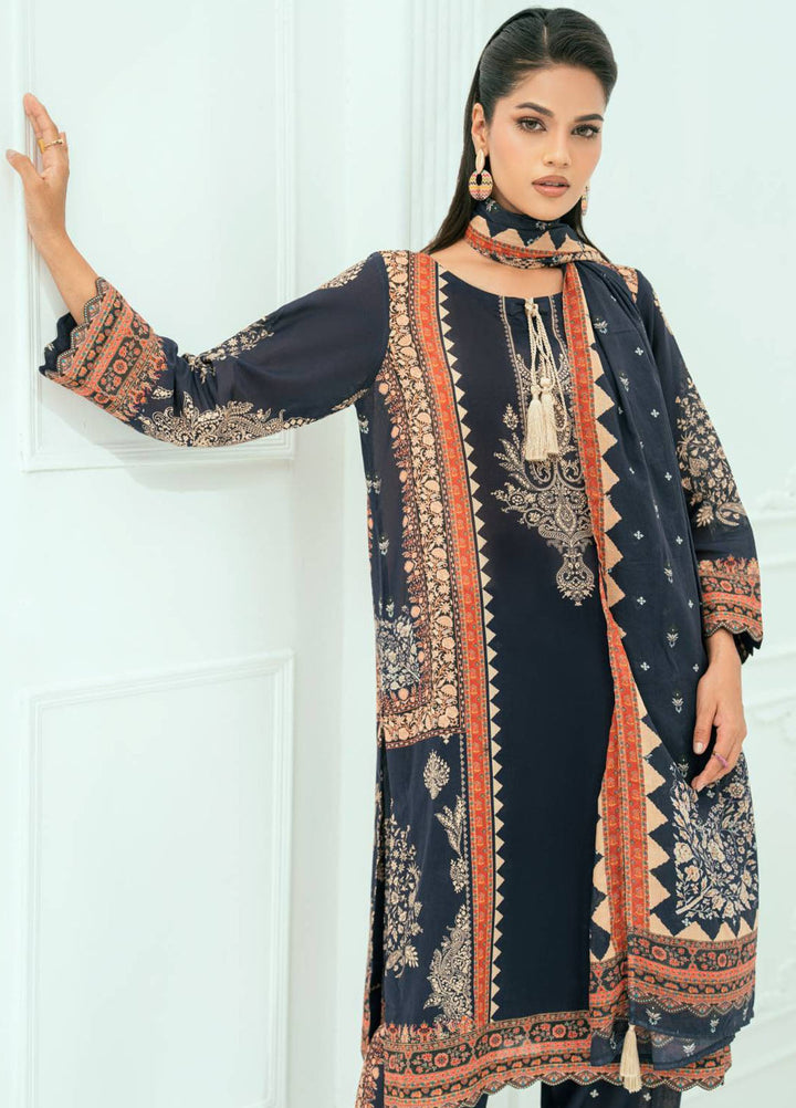 Amal Printed Lawn Suits Unstitched 3 Piece AL25AUS D-8 - Summer Collection