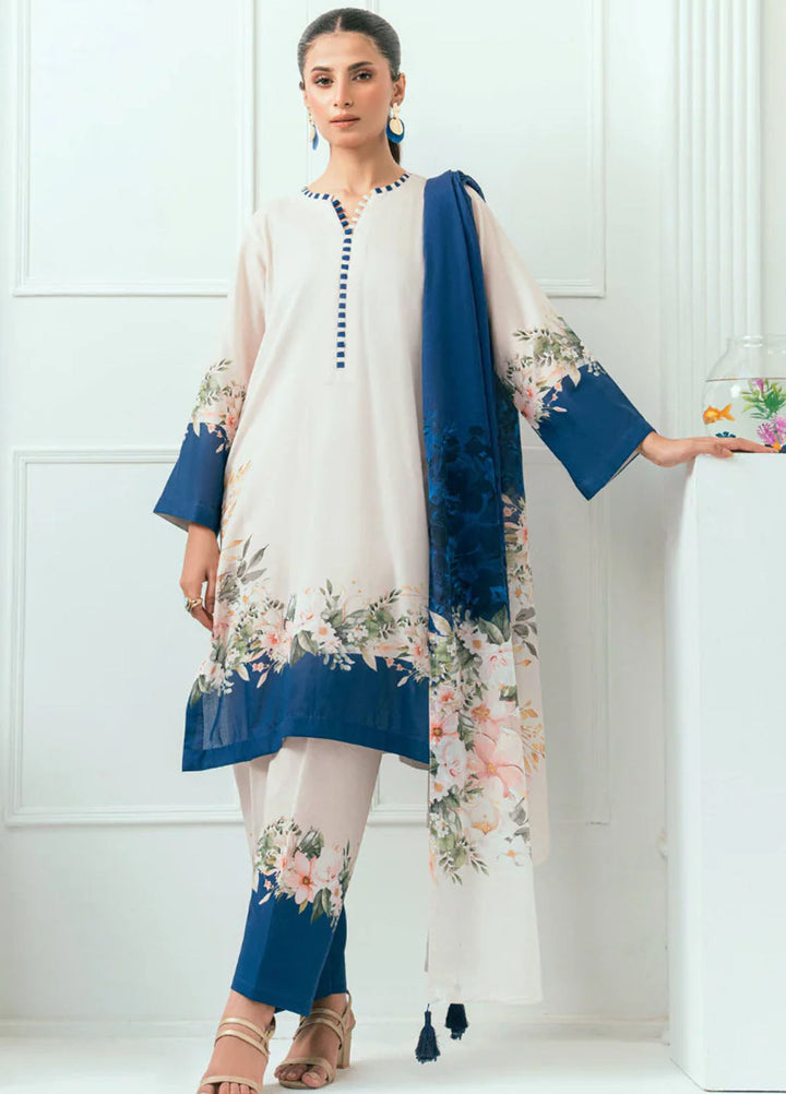 Amal Printed Lawn Suits Unstitched 3 Piece AL25AUS D-9 - Summer Collection
