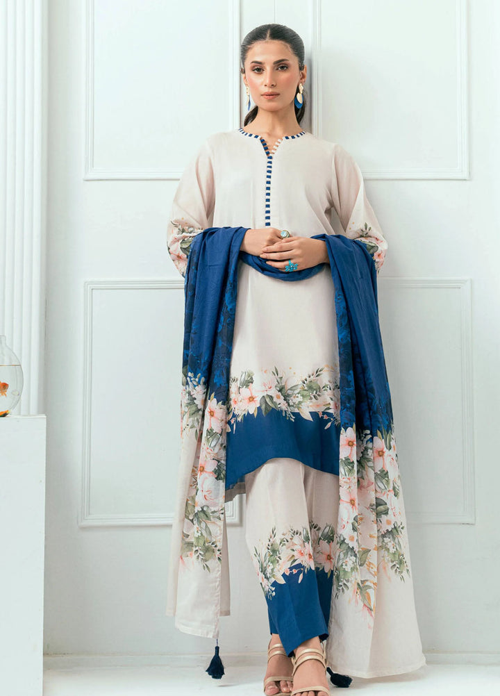 Amal Printed Lawn Suits Unstitched 3 Piece AL25AUS D-9 - Summer Collection