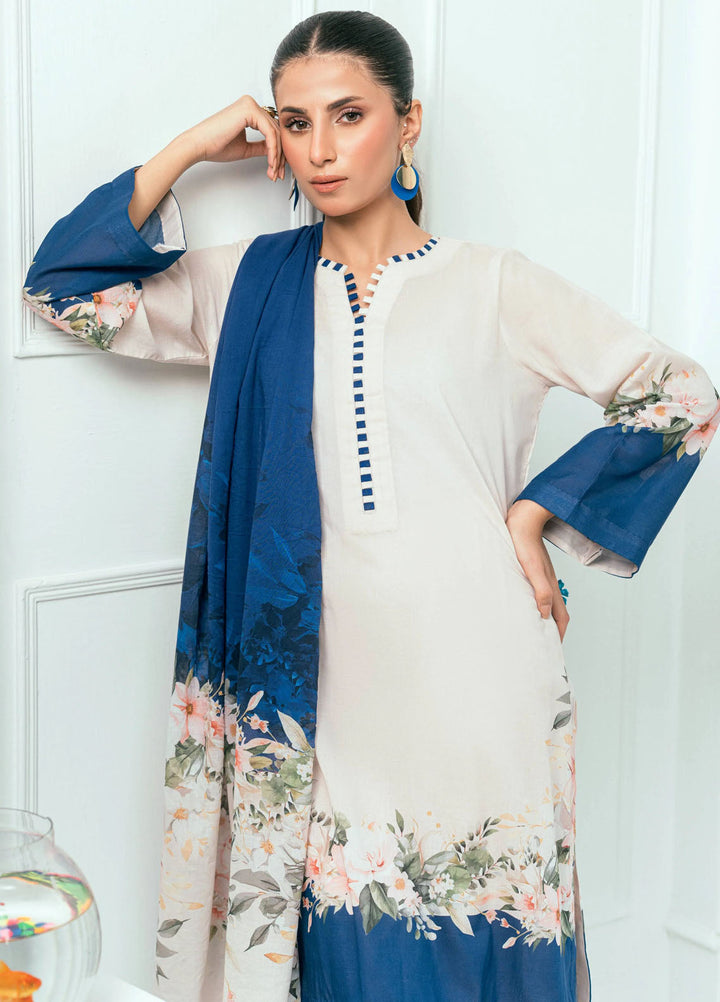 Amal Printed Lawn Suits Unstitched 3 Piece AL25AUS D-9 - Summer Collection