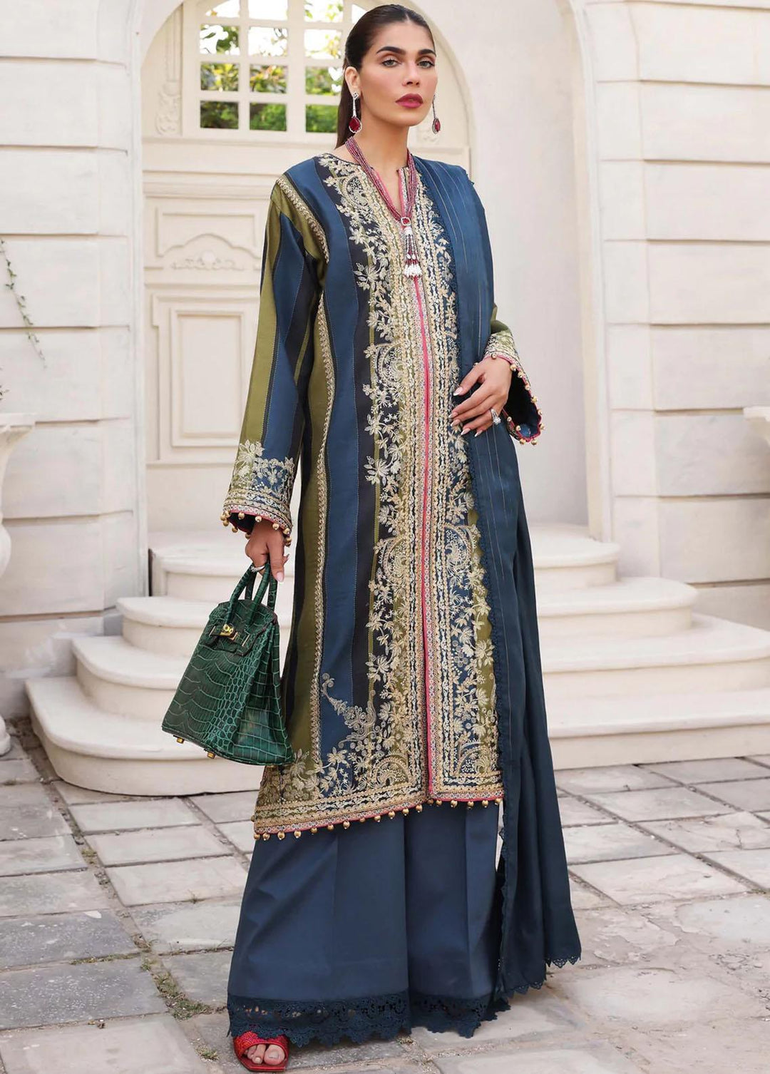 Amalachi By Sable Vogue Embroidered Linen Suits Unstitched 3 Piece SV22A SWC-01-22 AMANI - Winter Collection