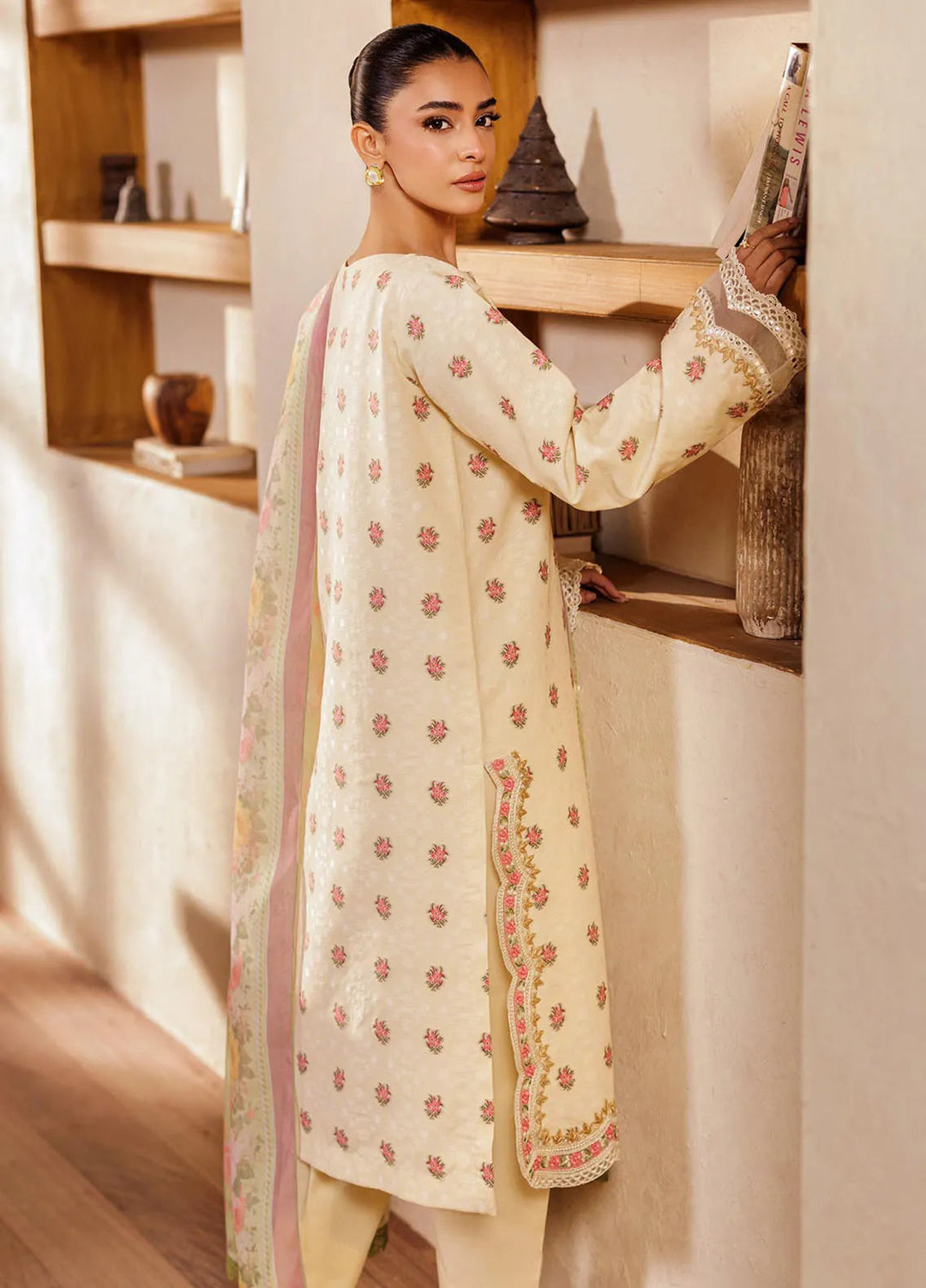 Amari by RajBari Embroidered Lawn Suits Unstitched 3 Piece RB25A D-03 - Summer Collection