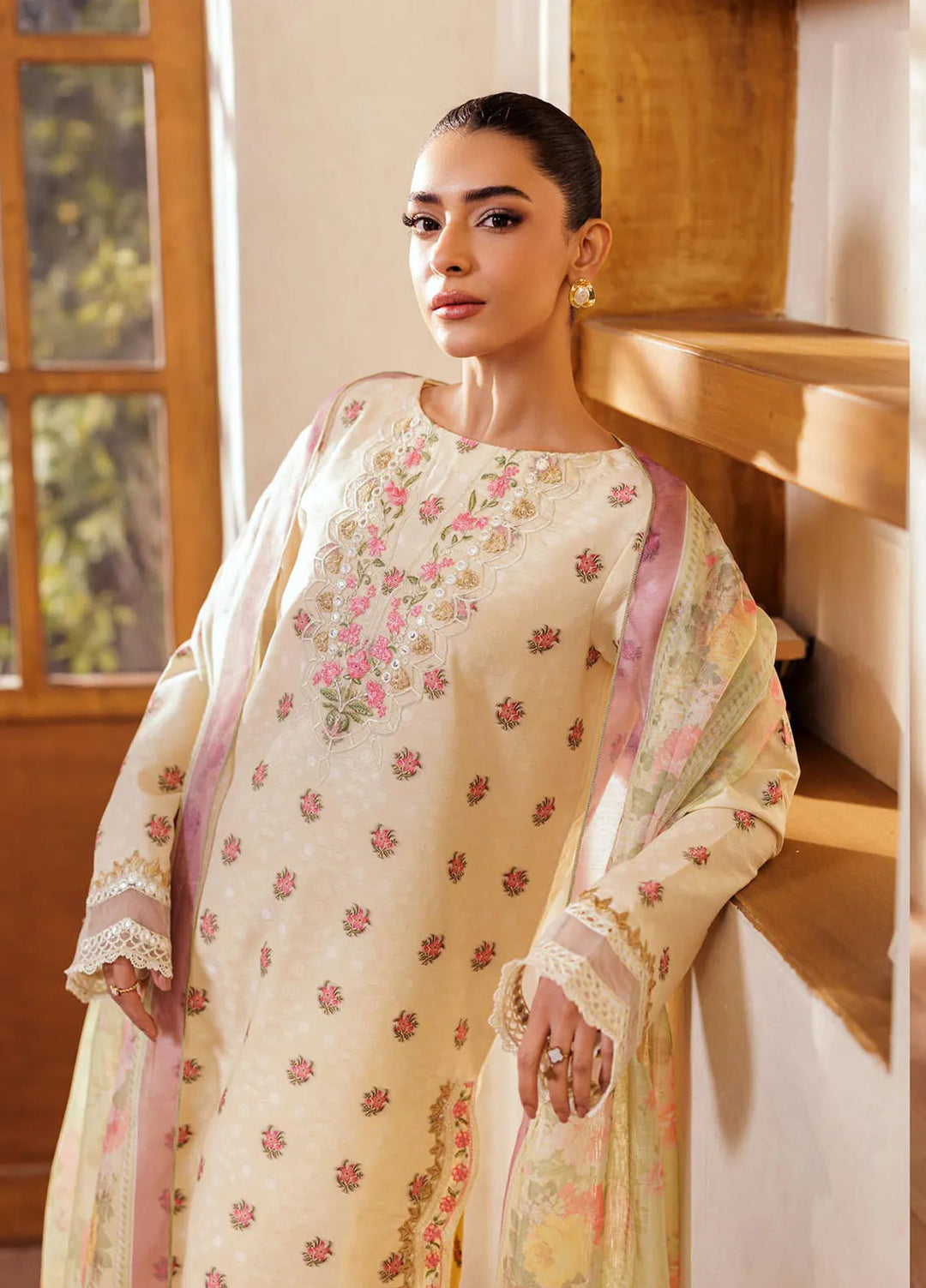 Amari by RajBari Embroidered Lawn Suits Unstitched 3 Piece RB25A D-03 - Summer Collection