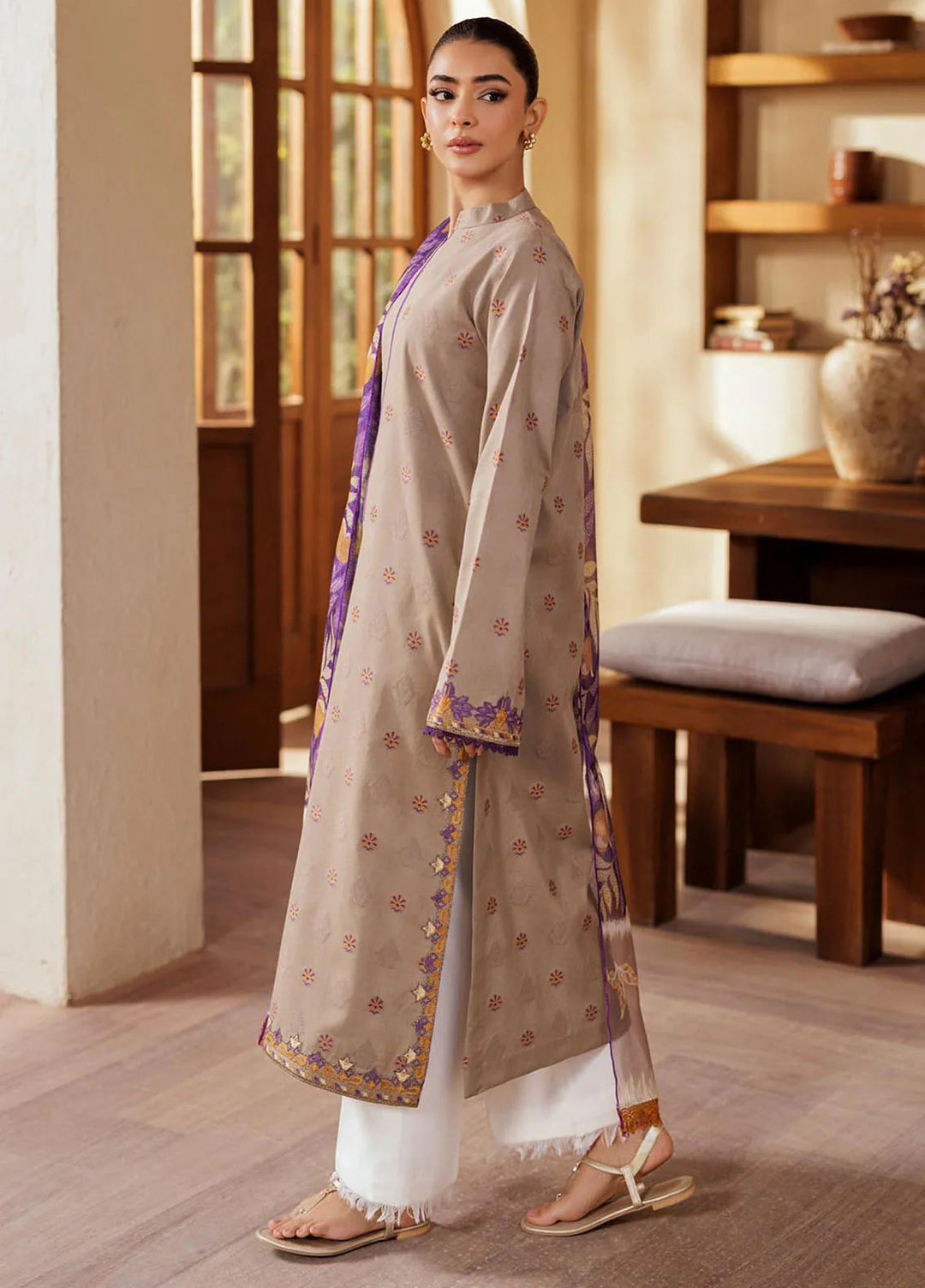 Amari by RajBari Embroidered Lawn Suits Unstitched 3 Piece RB25A D-07 - Summer Collection