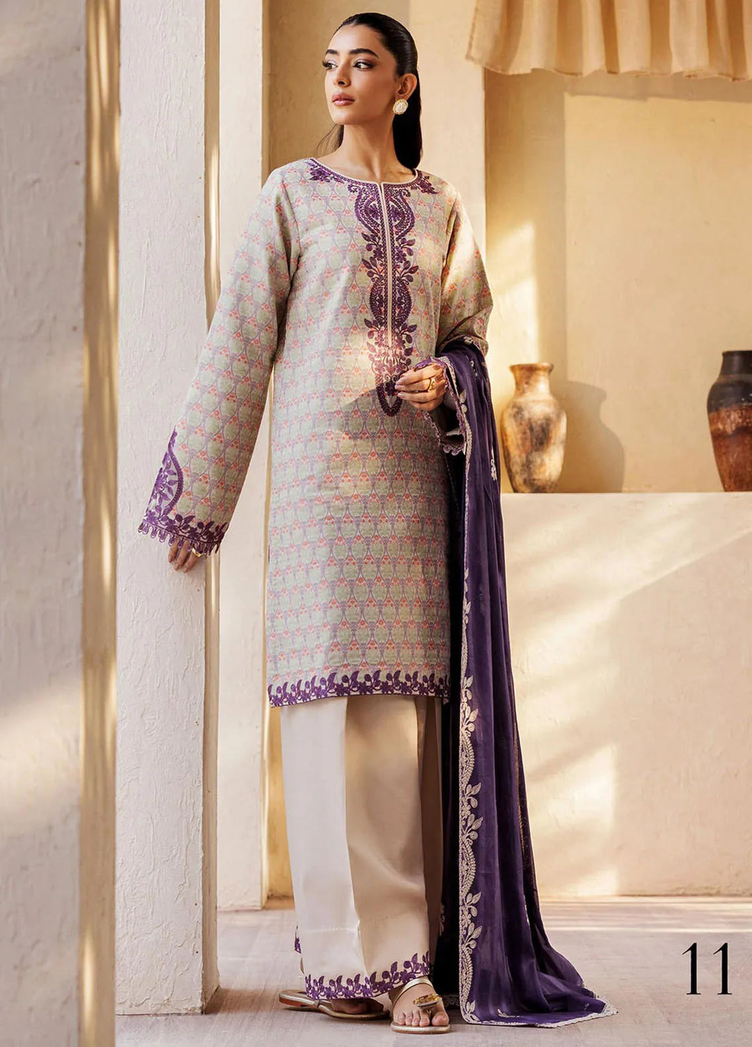 Amari by RajBari Embroidered Lawn Suits Unstitched 3 Piece RB25A D-11 - Summer Collection