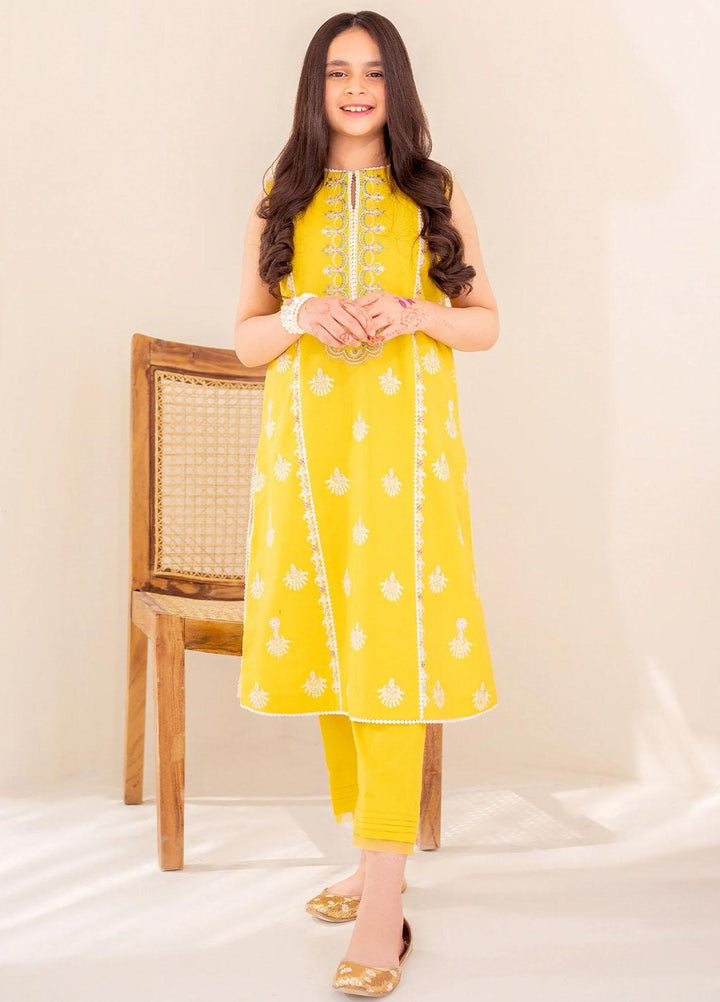 Maryum N Maria Lawn Casual 2 Piece Suit for Girls -  MNM23AK MKD0113 MUSTARD VOIRE
