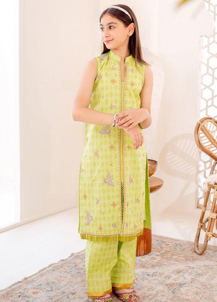 Maryum N Maria Lawn Casual Girls 2 Piece Suit -  MNM23AK MKD0126 LIME WHISPERS