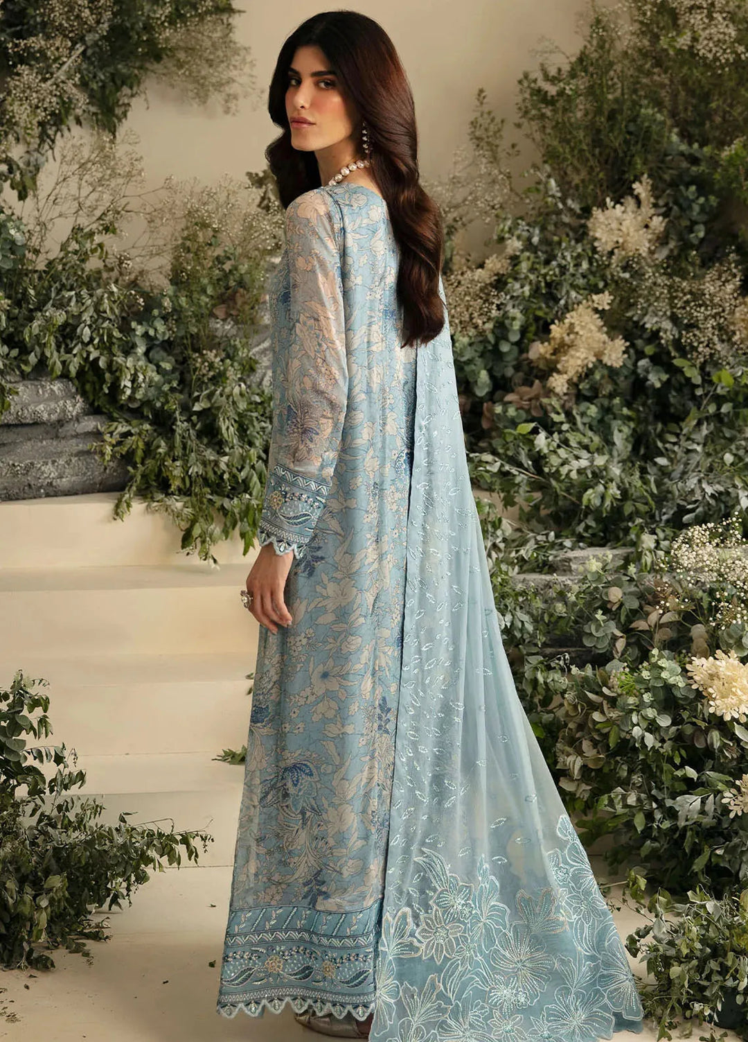 Amaya By Nureh Embroidered Chiffon Suit Unstitched 4 Piece NU24A AM-01 - Formals Collection