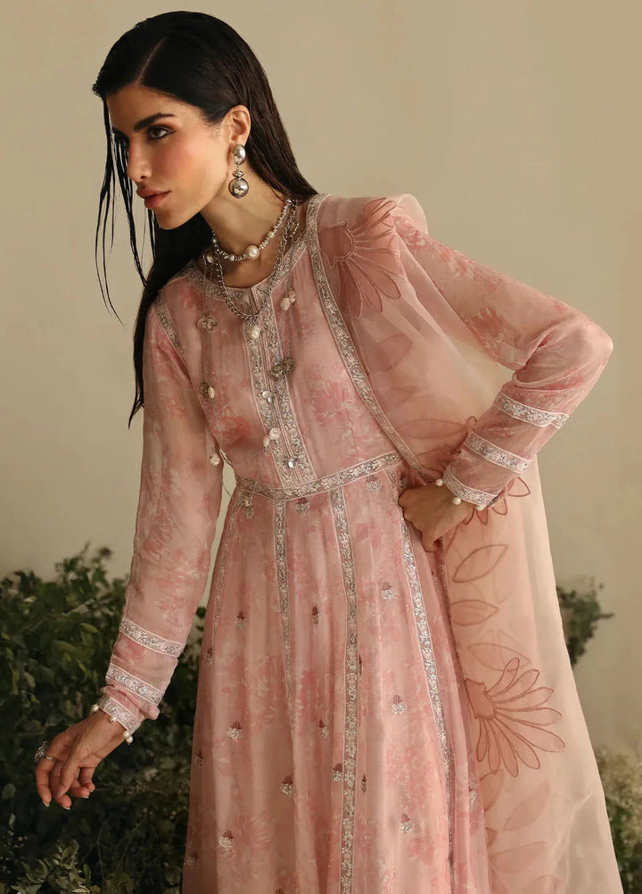 Amaya By Nureh Embroidered Chiffon Suit Unstitched 4 Piece NU24A AM-03 - Formals Collection