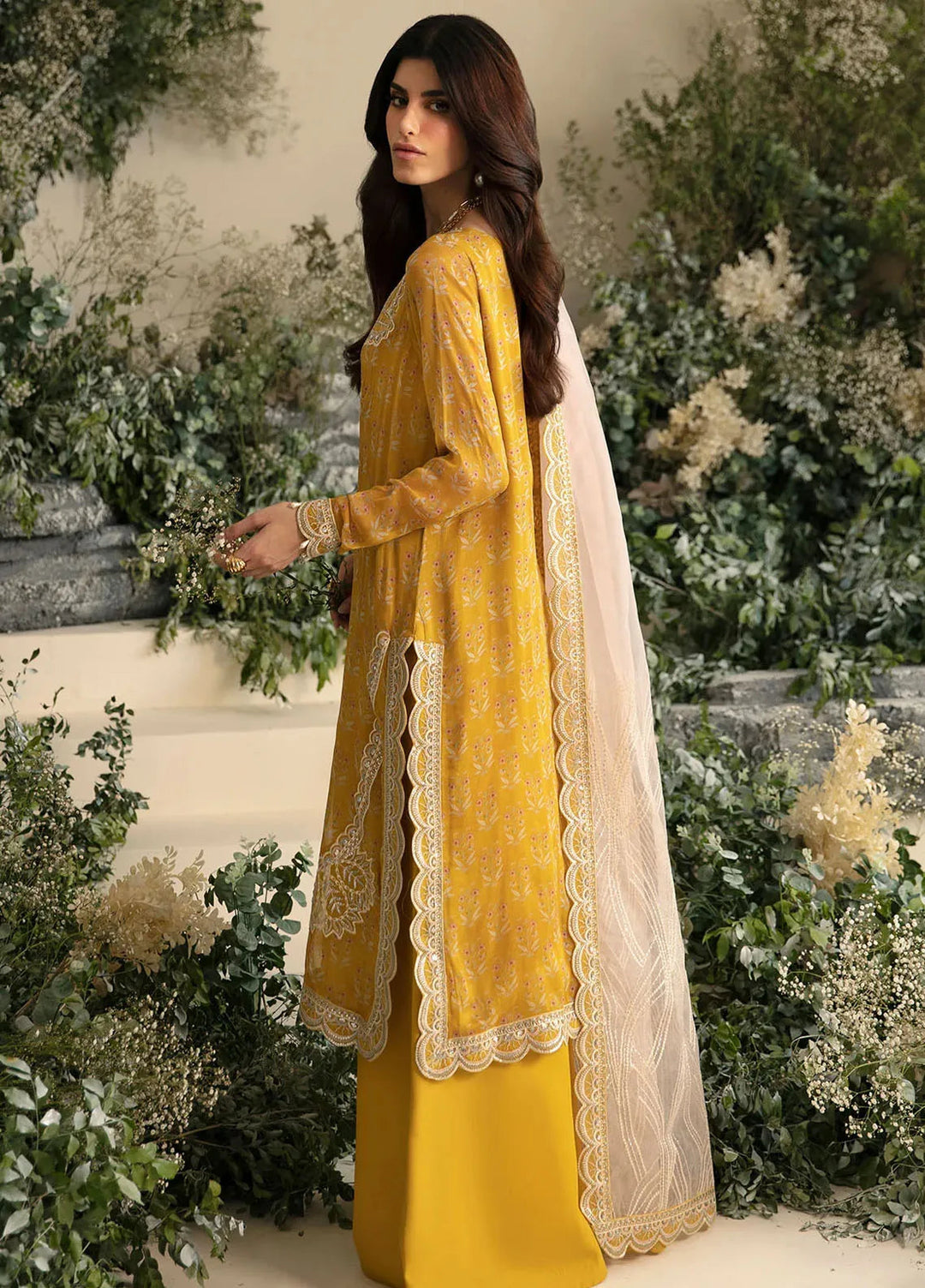 Amaya By Nureh Embroidered Chiffon Suit Unstitched 4 Piece NU24A AM-05 - Formals Collection