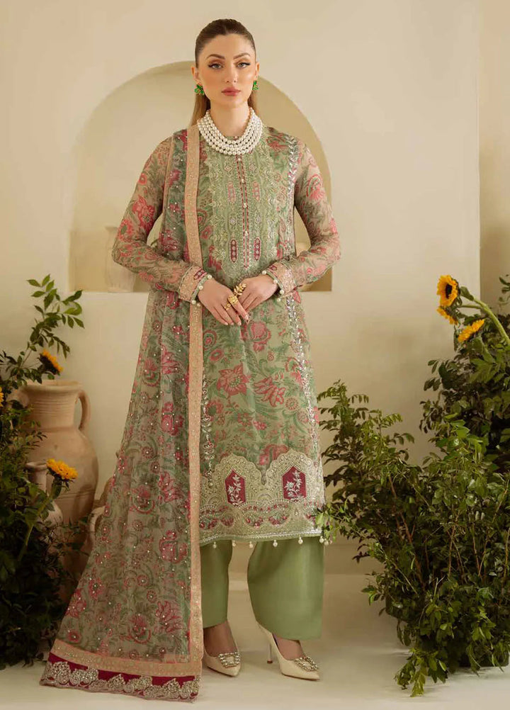 Amaya by Nureh Embroidered Chiffon Suit Unstitched 4 Piece NU25AL AM-08 - Luxury Collection