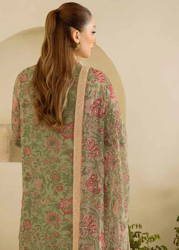 Amaya by Nureh Embroidered Chiffon Suit Unstitched 4 Piece NU25AL AM-08 - Luxury Collection