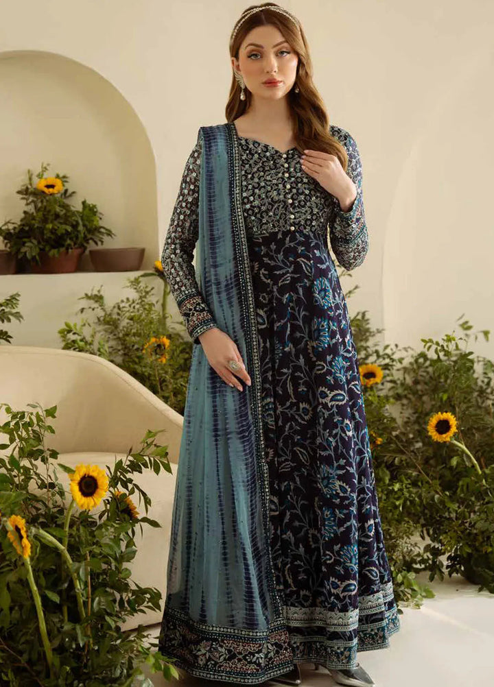 Amaya by Nureh Embroidered Chiffon Suit Unstitched 4 Piece NU25AL AM-12 - Luxury Collection