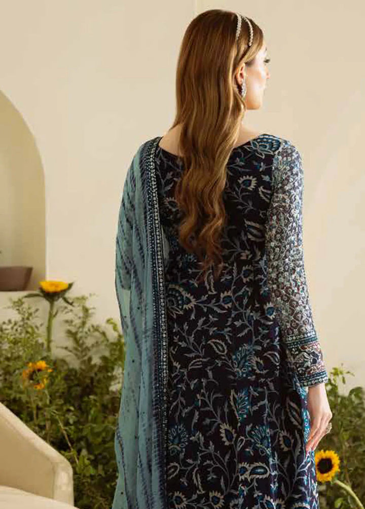 Amaya by Nureh Embroidered Chiffon Suit Unstitched 4 Piece NU25AL AM-12 - Luxury Collection