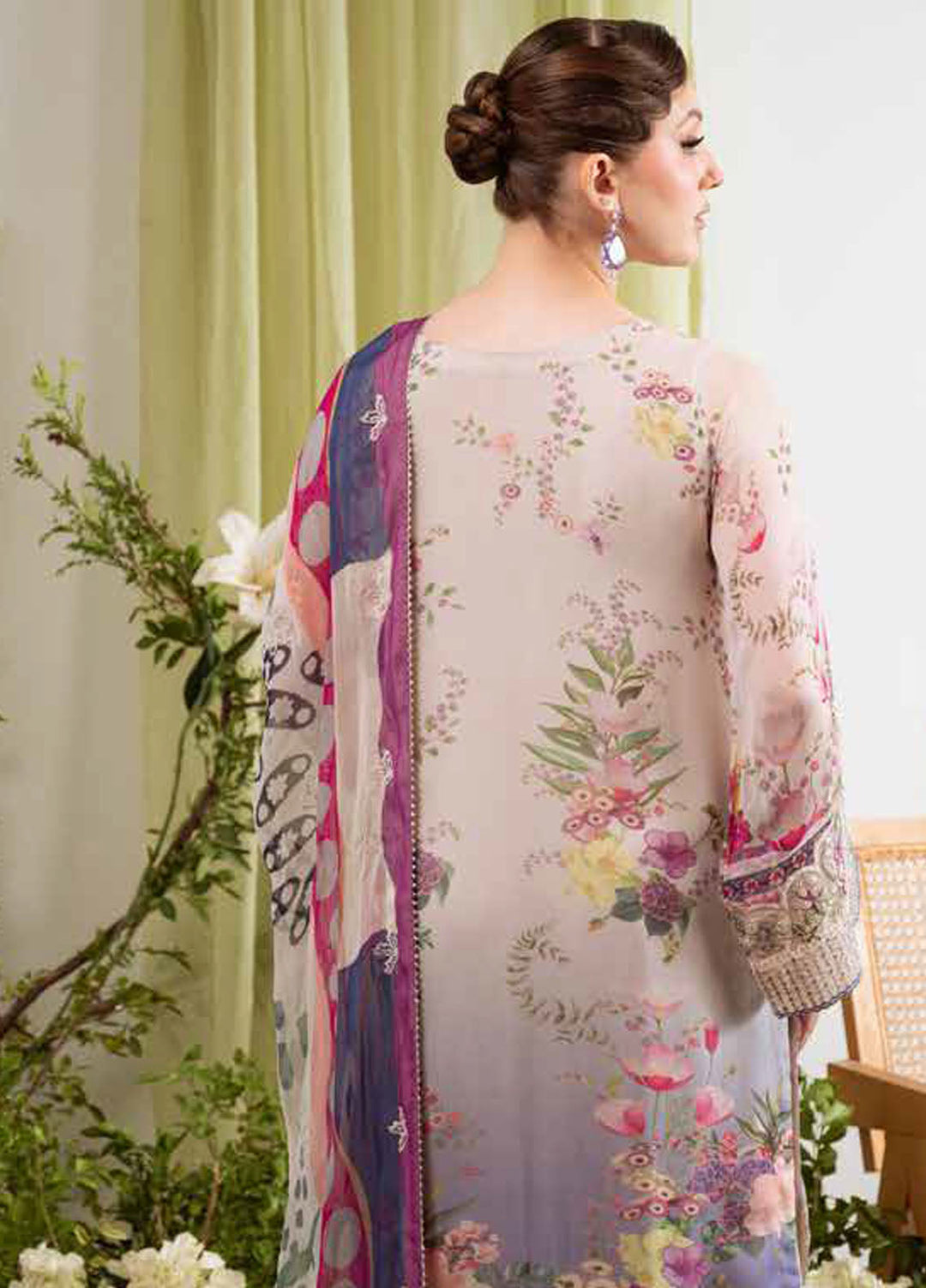 Amaya by Nureh Embroidered Chiffon Suits Unstitched 3 Piece NU25CL AM-19 - Luxury Collection