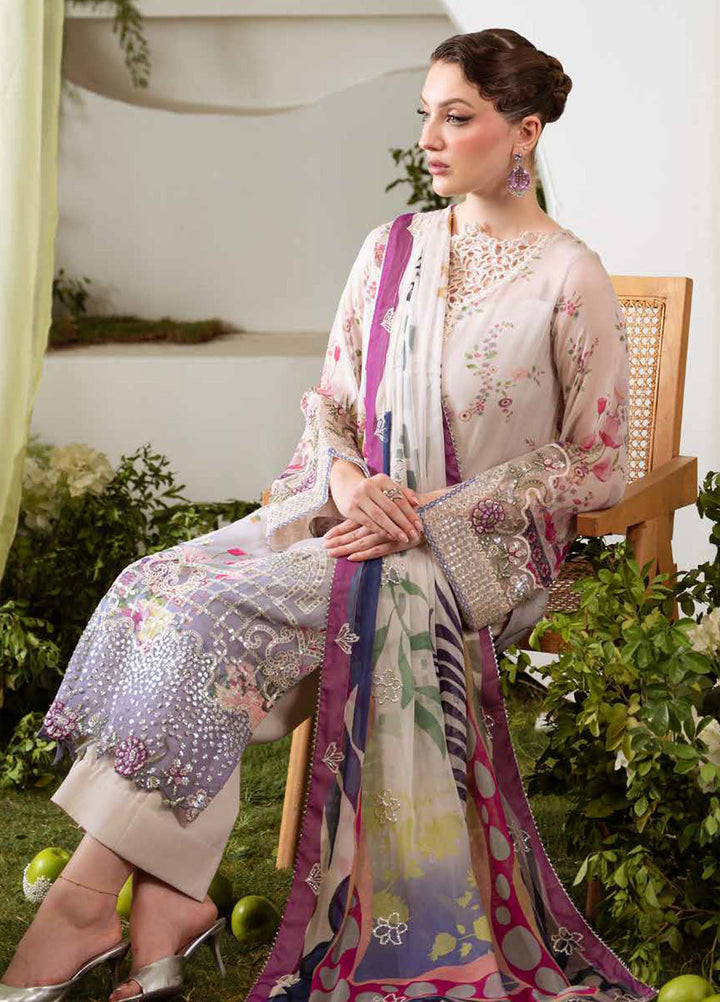 Amaya by Nureh Embroidered Chiffon Suits Unstitched 3 Piece NU25CL AM-19 - Luxury Collection