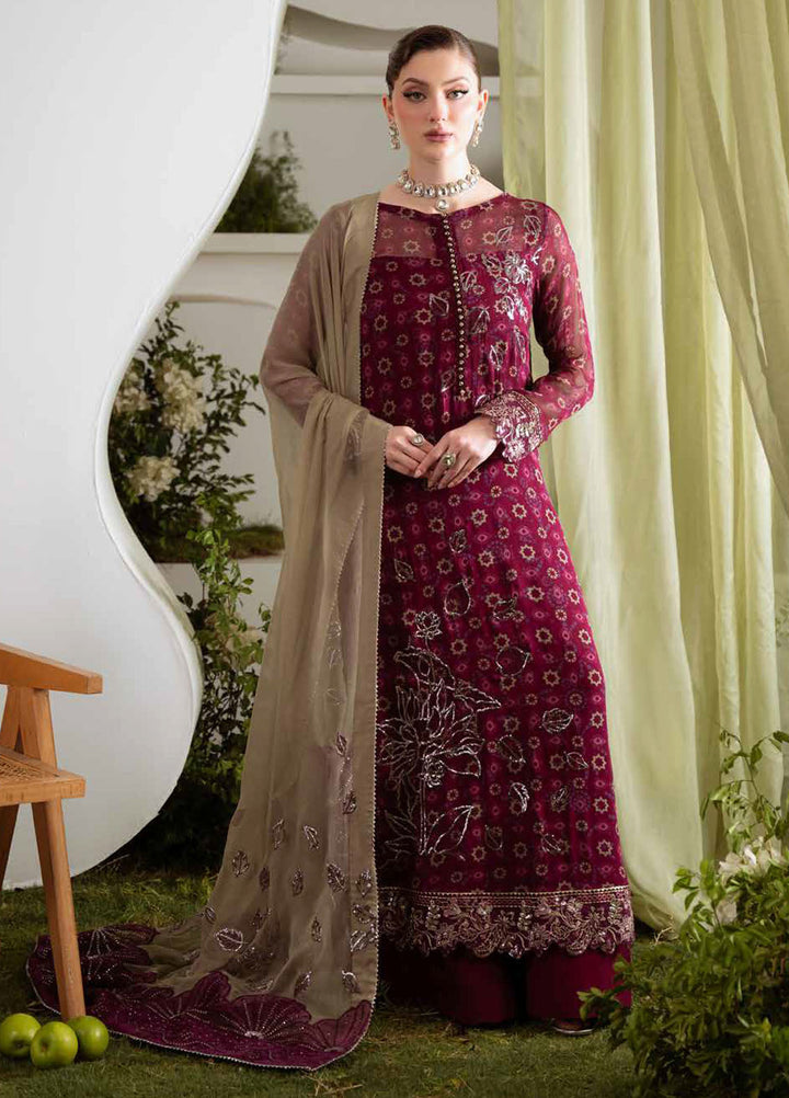 Amaya by Nureh Embroidered Chiffon Suits Unstitched 3 Piece NU25CL AM-20 - Luxury Collection