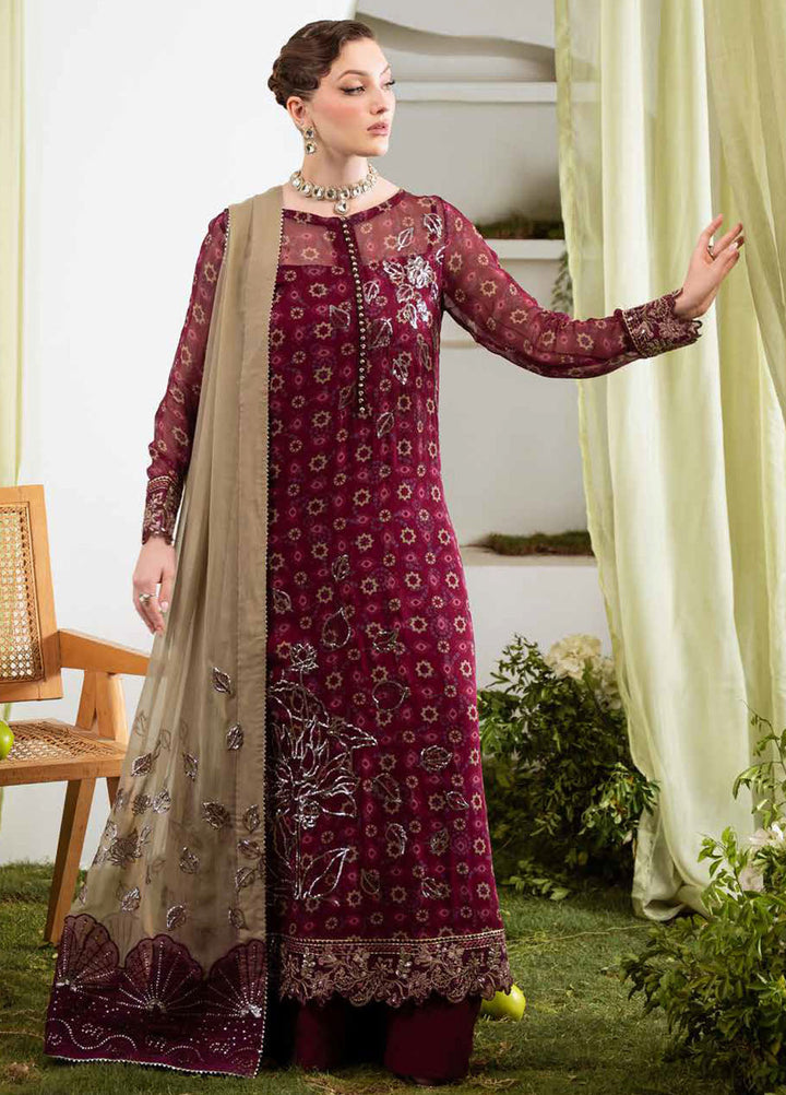 Amaya by Nureh Embroidered Chiffon Suits Unstitched 3 Piece NU25CL AM-20 - Luxury Collection