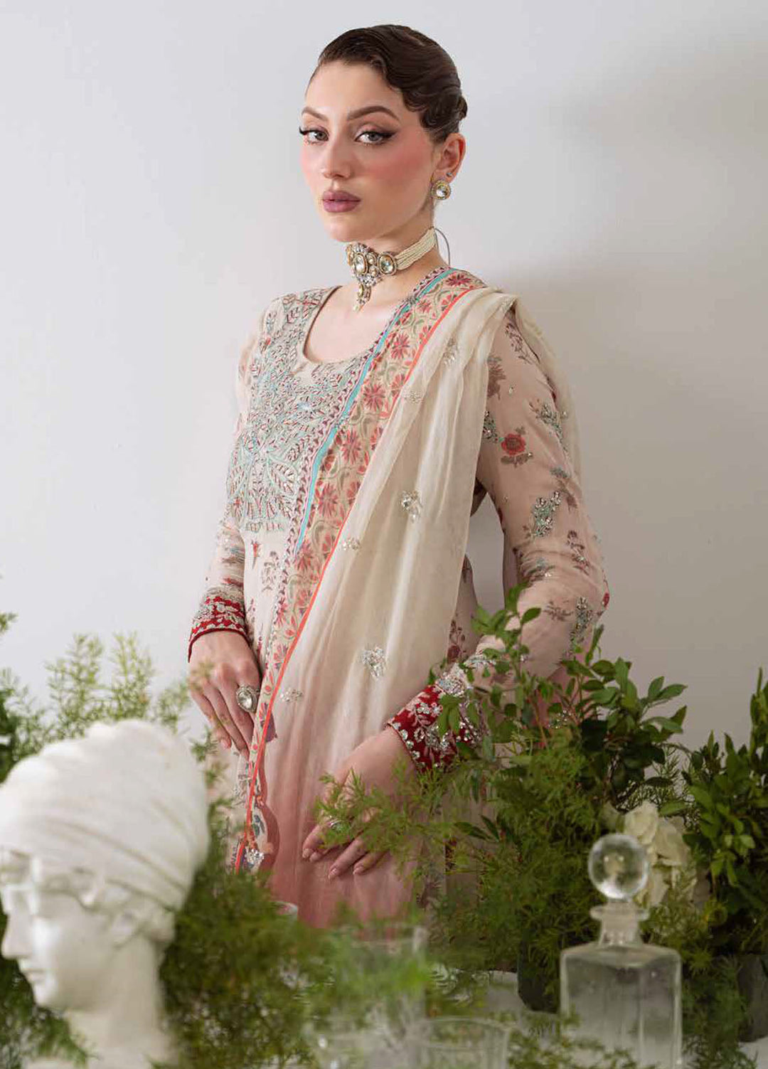 Amaya by Nureh Embroidered Chiffon Suits Unstitched 3 Piece NU25CL AM-21 - Luxury Collection