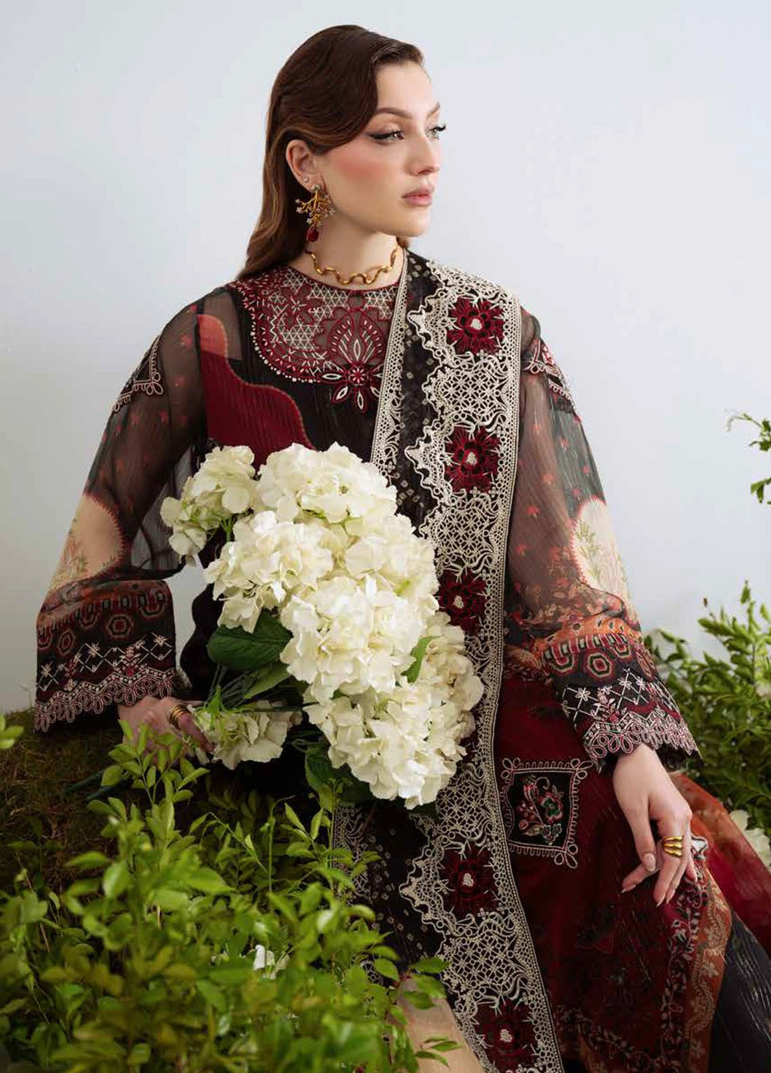 Amaya by Nureh Embroidered Chiffon Suits Unstitched 3 Piece NU25CL AM-22 - Luxury Collection