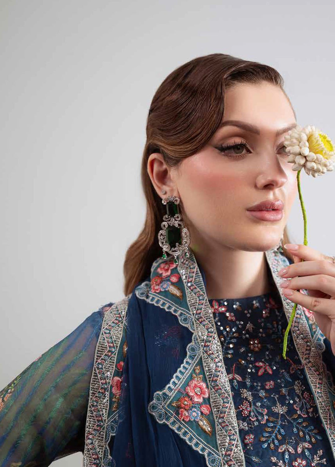Amaya by Nureh Embroidered Chiffon Suits Unstitched 3 Piece NU25CL AM-23 - Luxury Collection