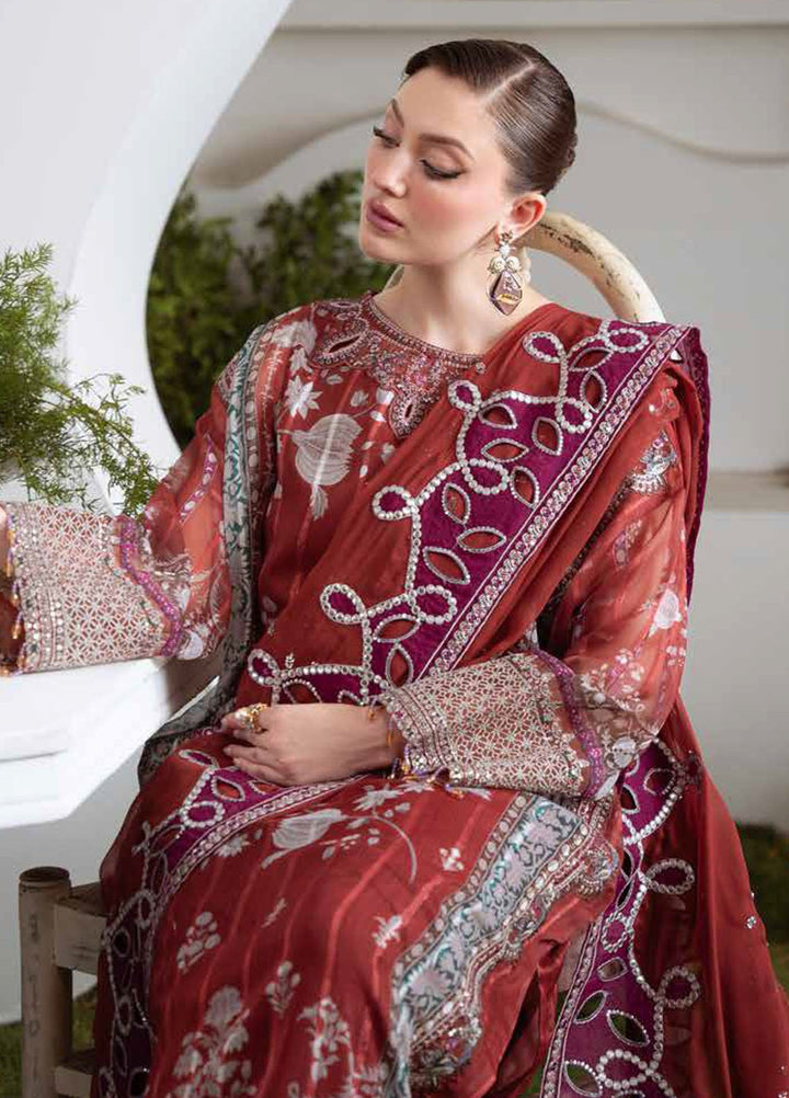Amaya by Nureh Embroidered Chiffon Suits Unstitched 3 Piece NU25CL AM-24 - Luxury Collection