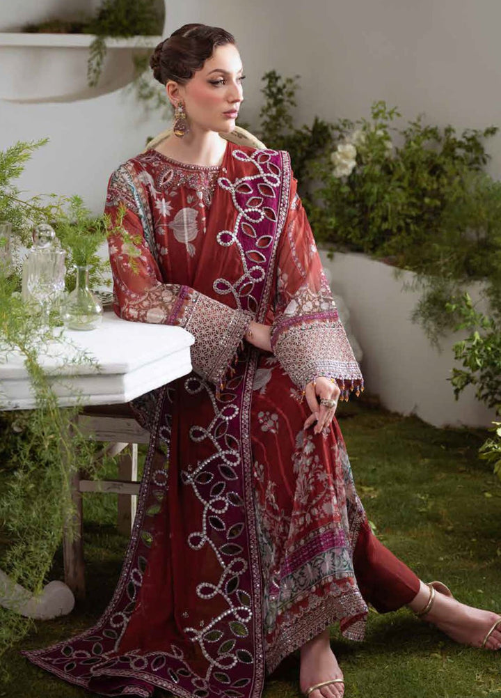 Amaya by Nureh Embroidered Chiffon Suits Unstitched 3 Piece NU25CL AM-24 - Luxury Collection