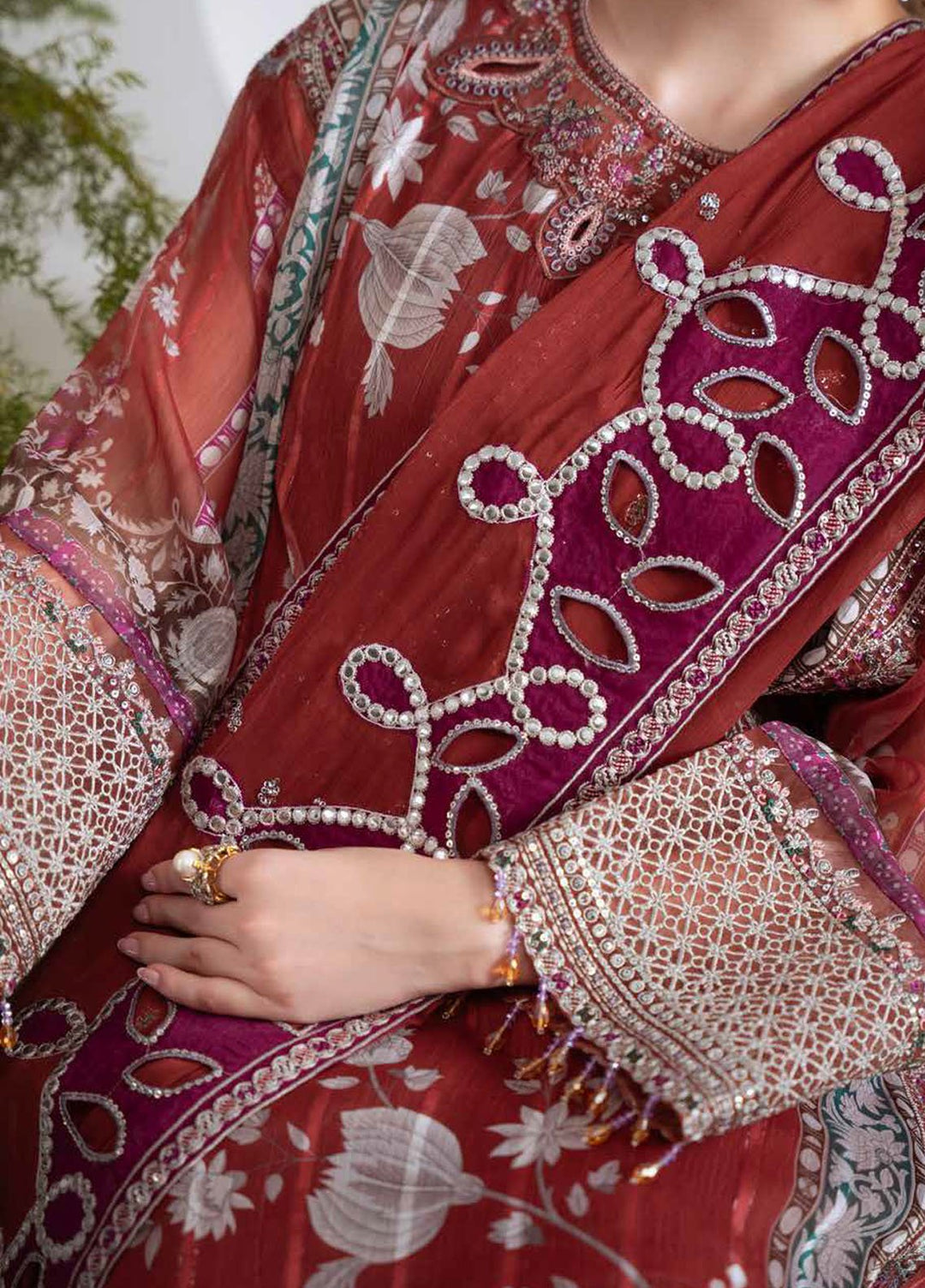 Amaya by Nureh Embroidered Chiffon Suits Unstitched 3 Piece NU25CL AM-24 - Luxury Collection