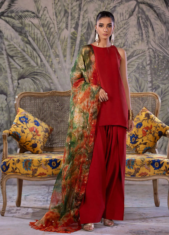 Amber Imran Pret Embroidered Raw Silk 3 Piece Suit Raw allure