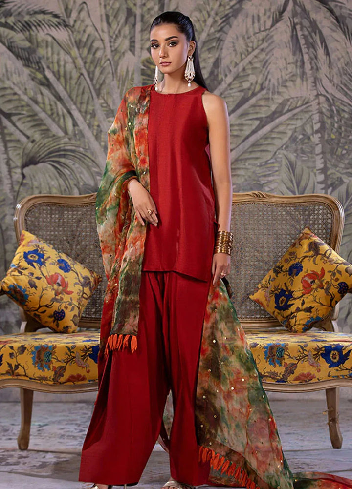 Amber Imran Pret Embroidered Raw Silk 3 Piece Suit Raw allure
