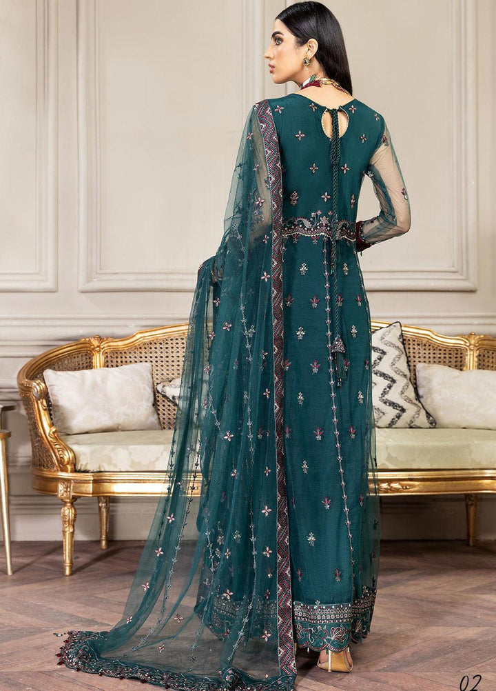 Amiraa by Farasha Embroidered Net Suits Unstitched 3 Piece FSH22AM 2-Sylvia - Luxury Collection