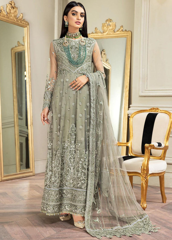 Amiraa by Farasha Embroidered Net Suits Unstitched 3 Piece FSH22AM 5-Irene - Luxury Collection