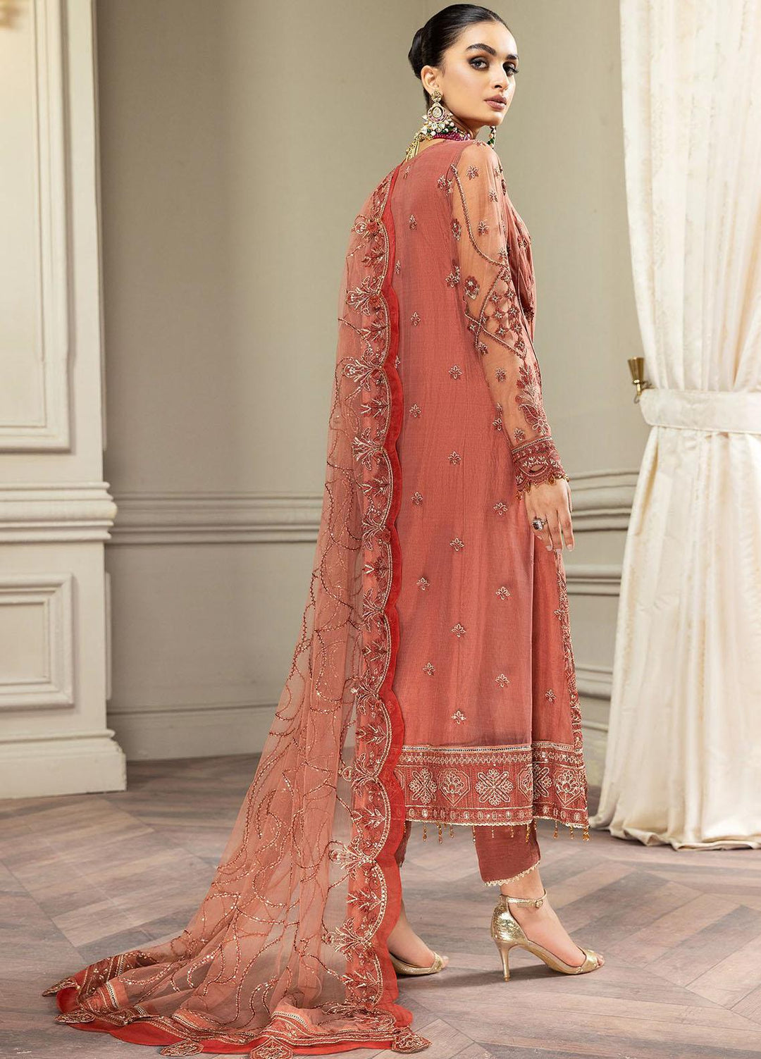 Amiraa by Farasha Embroidered Net Suits Unstitched 3 Piece FSH22AM 7-Aria - Luxury Collection