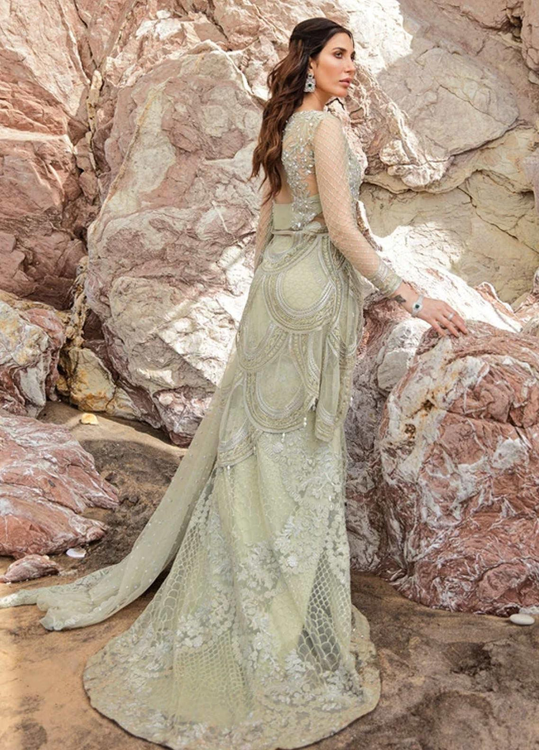 Amiraa by Reign Embroidered Net Suits Unstitched 3 Piece RGN21AM RN-06 ZAINA-B - Luxury Collection